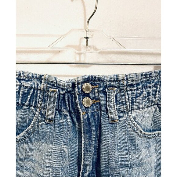 KanCan Signature Shorts Womens Small Blue Denim Ultra High Rise Paperbag Waist - Picture 2 of 7